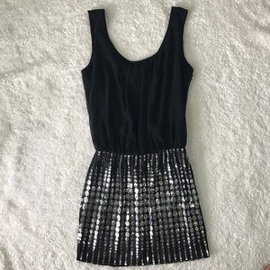 Shiny Sequin Black Cocktail Dress
